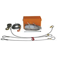 Tirfor<sup>®</sup> Wire Rope Hoist TU32 Rescue Kit , 5/8" Wire Diameter, 8000  lbs. (4 tons) Capacity LV075 | Par Equipment