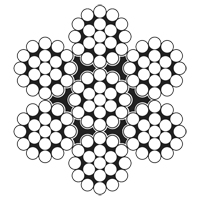 C&acirc;ble m&eacute;tallique, 250' (76,2 m) x 3/8", 12 000 lb (6 tonnes), Acier inoxydable Par Equipment