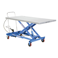 Pneumatic Hydraulic Scissor Lift Table, Steel, 63" L x 31-1/2" W, 1000 lbs. Cap. LV470 | Par Equipment