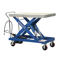 Pneumatic Hydraulic Scissor Lift Table, Steel, 47-1/2" L x 24" W, 2000 lbs. Cap. LV476 | Par Equipment