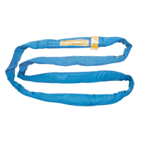 Polyester Round Sling, Blue, 4" W x 8' L, 23000 lbs. Vertical Load LW168 | Par Equipment