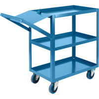 Order Picking Carts, 36" H x 18" W x 46" D, 3 Shelves, 1200 lbs. Capacity MB442 | Par Equipment