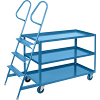 Chariots &agrave; cueillette, Acier, 24" la x 64" p, 3 tablettes, Capacit&eacute; 1200 lb Par Equipment