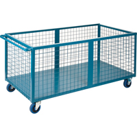 Caisson en treillis m&eacute;tallique, Acier, 63" lo x 30" la x 31,5" h, Volume 25 pi³, Capacit&eacute; 1200 lb Par Equipment