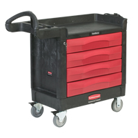 Trademaster™ Mobile Cabinets & Work Centres, 4 Drawers, 40-5/8" L x 18-7/8" W x 38-3/8" H, Black MH681 | Par Equipment