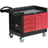 Armoires mobiles & centres de travail Trademaster, 4 tiroirs, 49" lo x 26-1/4" la x 38" h, Noir Par Equipment