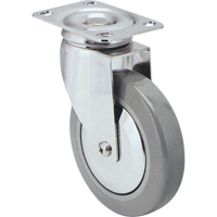 Caster, Swivel, 3" (76 mm), Rubber, 125 lbs. (57 kg.) Par Equipment