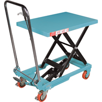 Heavy-Duty Hydraulic Scissor Lift Table, 27-1/2" L x 17-3/4" W, Steel, 330 lbs. Capacity Par Equipment