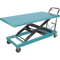 Heavy-Duty Hydraulic Scissor Lift Table, 63" L x 31-7/8" W, Steel, 1100 lbs. Capacity MJ522 | Par Equipment