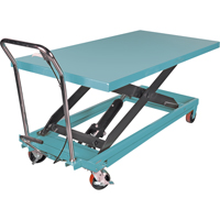 Heavy-Duty Hydraulic Scissor Lift Table, 63" L x 31-7/8" W, Steel, 1100 lbs. Capacity MJ522 | Par Equipment