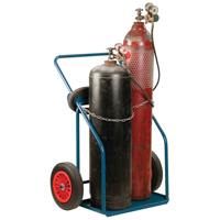Gas Cylinder Carts, Rubber Wheels, 13" W x 25" L Base, 1000 lbs. ML415 | Par Equipment