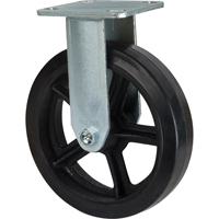 Mold-on Caster, Rigid, 8" (203.2 mm), Rubber, 660 lbs. (299 kg.) Par Equipment