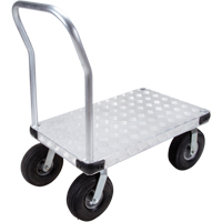 Aluminum Platform Truck, 24" W x 36" L, 1600 lbs. Cap., Pneumatic Wheels Par Equipment