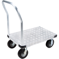 Aluminum Platform Truck, 24" W x 36" L, 1100 lbs. Cap., Flat Free Wheels Par Equipment