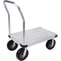 Aluminum Platform Truck, 24" W x 36" L, 1200 lbs. Cap., Flat Free Wheels Par Equipment