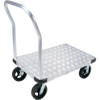 Aluminum Platform Truck, 24" W x 36" L, 2000 lbs. Cap., Mold-on Rubber Wheels Par Equipment
