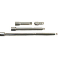 Jeu de barres de rallonges, Prise de 3/8", Fini Chrome, 4 M Par Equipment