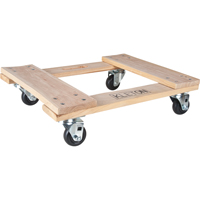 Socle roulant en bois dur, Roues en Polyol&eacute;fine, Capacit&eacute; de 1000 lb, 18" la x 24" p x 7" h Par Equipment