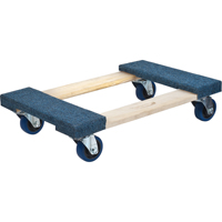 Carpeted Ends Hardwood Dolly, Wood Frame, 18" W x 24" L, 1400 lbs. Capacity MN214 | Par Equipment