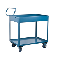 Deep Lipped Service Cart, 2 Tiers, 24" W x 47" H x 36" D, 1200 lbs. Capacity Par Equipment