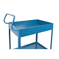 Deep Lipped Service Cart, 2 Tiers, 24" W x 47" H x 36" D, 1200 lbs. Capacity Par Equipment