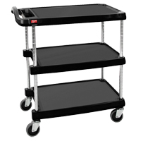 myCart Utility Cart, 3 Tiers, 16" x 35-1/2" x 27", 400 lbs. Capacity Par Equipment
