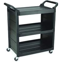 Bussing Cart with End Panels, 3 Tiers, 18-5/8" x 36-5/8" x 33-5/8", 150 lbs. Capacity MN605 | Par Equipment
