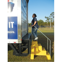 Industrial Step Stool, 4 Steps, 43" x 22-1/2" x 66" High Par Equipment