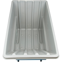 Chariot basculeur en acier, Poly&eacute;thyl&egrave;ne, 1,1 vg³, Capacit&eacute; de charge de 1250 lb Par Equipment