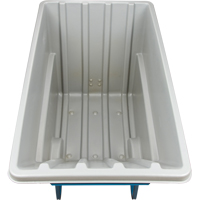 Chariot basculeur en acier, Poly&eacute;thyl&egrave;ne, 1,1 vg³, Capacit&eacute; de charge de 2000 lb Par Equipment