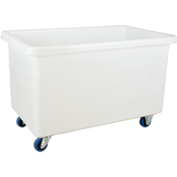 Straight Wall Box Truck, White Polyethylene, 46" L x 28" W x 31" H, 14 cu. ft. Volume, 600 lbs. Capacity Par Equipment