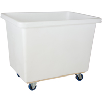 Tapered Wall Box Truck, White Polyethylene, 43" L x 30" W x 34" H, 16 cu. ft. Volume, 600 lbs. Capacity Par Equipment