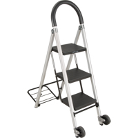 Step Stool Ladder, 3 Steps, 20" x 18" x 38-1/2" High Par Equipment