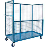 Wire Mesh Stock Truck, Steel, 24" x 55" x 36", 1200 lbs. Capacity Par Equipment