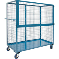 Wire Mesh Stock Truck, Steel, 24" x 55" x 36", 1200 lbs. Capacity Par Equipment