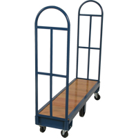 U-Boat - Wood Deck / Steel Frame , 60" L x 16" W, 1750 lbs. Capacity, Mold-on Rubber Casters MO128 | Par Equipment