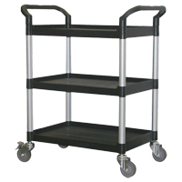 Utility Cart, 3 Tiers, 33-1/2" x 39-3/8" x 19", 300 lbs Capacity MO255 | Par Equipment