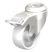 Impact-Resistant Nylon Caster, Swivel with Brake, 3-1/8" (79.5 mm) Dia., 265 lbs. (120 kg.) Capacity Par Equipment