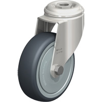 Stainless Steel Thermoplastic Elastomer Caster, Swivel, 4" (102 mm) Dia., 240 lbs. (108 kg.) Capacity Par Equipment