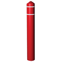 Enveloppe lisse pour butoir avec bandes r&eacute;fl&eacute;chissantes, 8" dia. x 56" l, Rouge Par Equipment