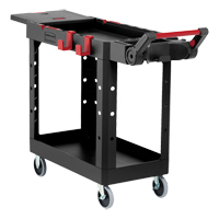 Chariot utilitaire robuste et polyvalent, 2 tiers, 17-3/4" x 36" x 46-1/5", Capacit&eacute; 500 lb Par Equipment