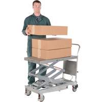 Manual Hydraulic Scissor Lift Table, 35-1/2" L x 20" W, Partial Stainless Steel, 800 lbs. Capacity MO857 | Par Equipment