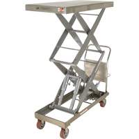 Manual Hydraulic Scissor Lift Table, 47-1/2" L x 24" W, Partial Stainless Steel, 1500 lbs. Capacity MO866 | Par Equipment