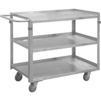 Chariot avec tablettes de calibre industriel, 3 Tiers, 16-3/4" la x 34" h x 30-7/16" p, Capacit&eacute; 600 lb Par Equipment