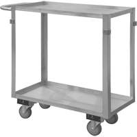 Chariot avec tablettes de calibre industriel, 2 Tiers, 16-3/4" la x 34" h x 36-7/16" p, Capacit&eacute; 600 lb Par Equipment