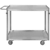 Chariot avec tablettes de calibre industriel, 2 Tiers, 22-1/2" la x 34" h x 42-7/16" p, Capacit&eacute; 600 lb Par Equipment