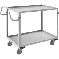 Chariot avec tablettes de calibre industriel, 2 Tiers, 22-1/2" la x 36-1/2" h x 42-7/16" p, Capacit&eacute; 600 lb Par Equipment