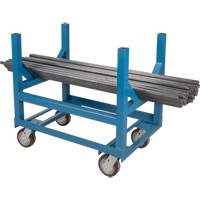 Pipe & Bar Cradle Truck, 24" L x 24" W x 34" H, 2500 lbs. Capacity, Polyurethane Wheels Par Equipment