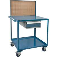 Mobile Service Cart, 2 Tiers, 24" W x 57" H x 40" D, 1200 lbs. Capacity Par Equipment