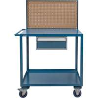 Mobile Service Cart, 2 Tiers, 24" W x 57" H x 40" D, 1200 lbs. Capacity Par Equipment